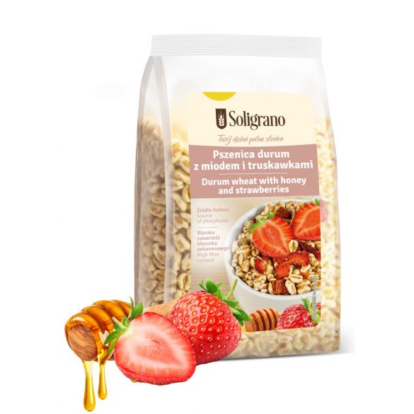 Puffasztott durumbúza vriágmézzel & eperrel 150 g (Naturgold Kft.) 