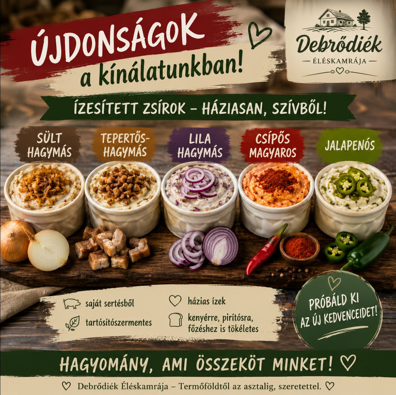 Csípős magyaros zsír 250g (Debrődiék éléskamrája) 