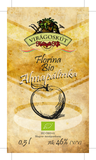 Bio almapálinka - Florina 500ml 46% /Virágoskút Kft./